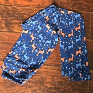 LuLaRoe OS Christmas reindeer leggings NWT
